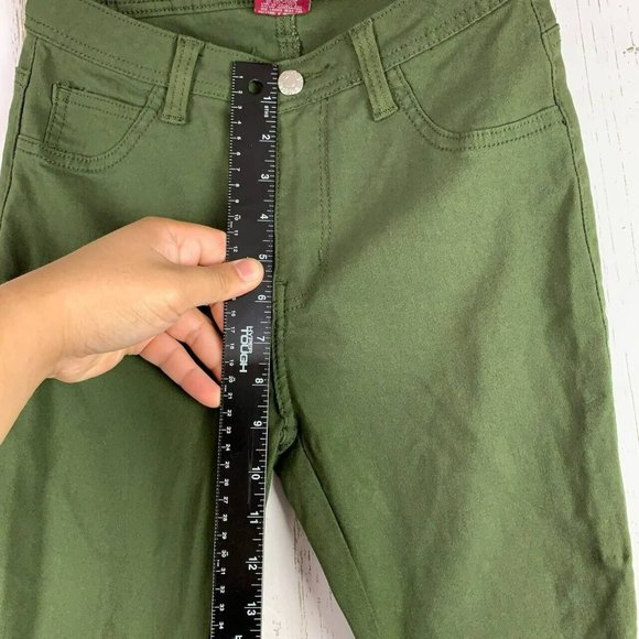 T&Y Large Skinny Fit Stretch Mid Rise‎ Green Jeans Pants Denim Women - Picture 6 of 9